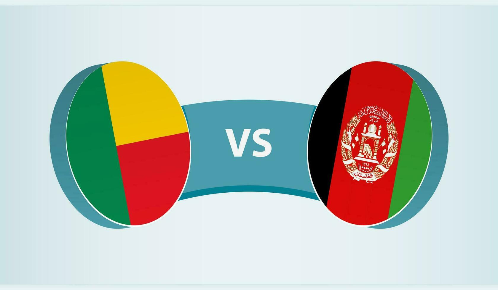 Benin versus Afghanistan, team sports competition concept. vector