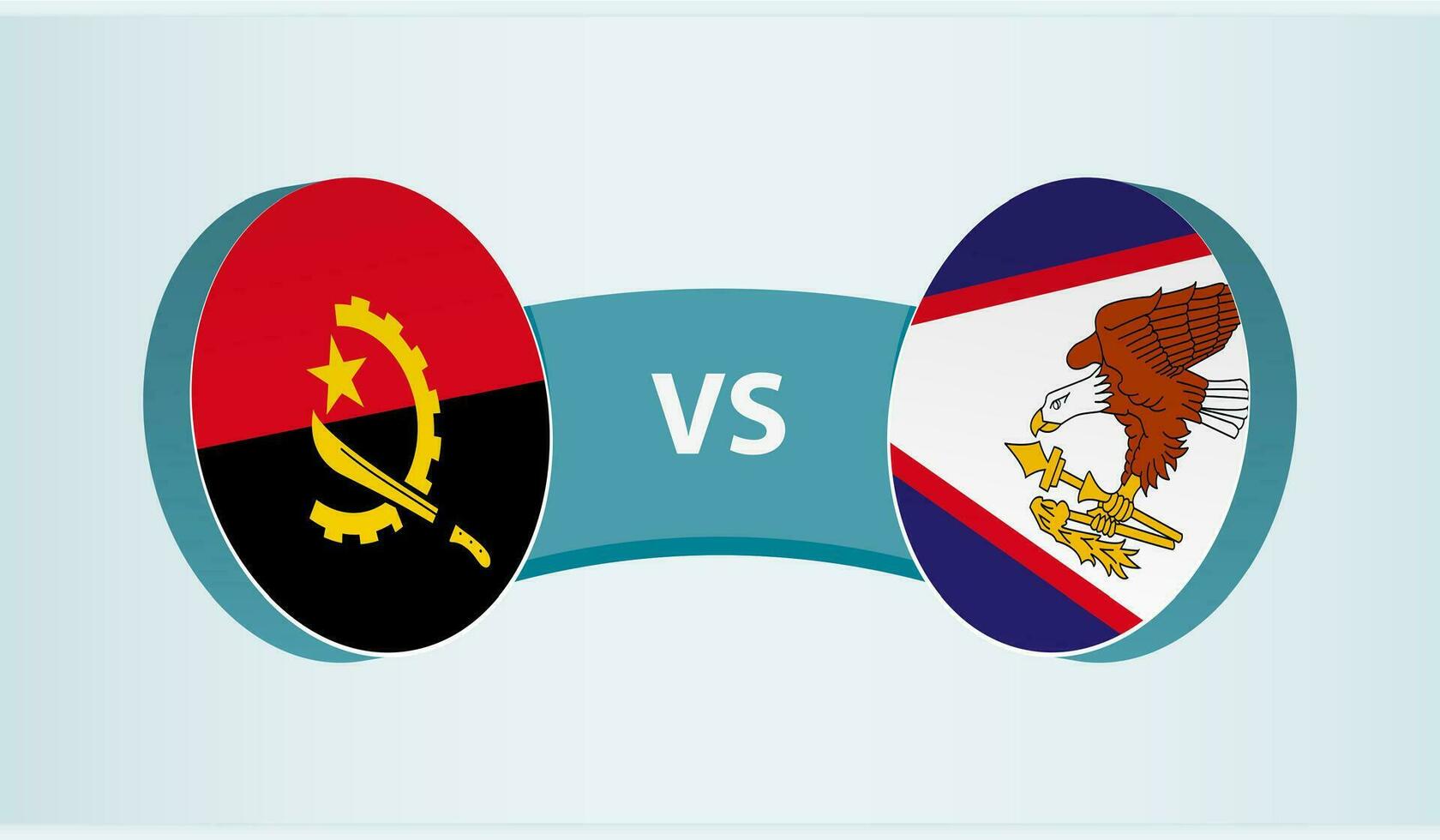 Angola versus American Samoa, team sports competition concept. vector