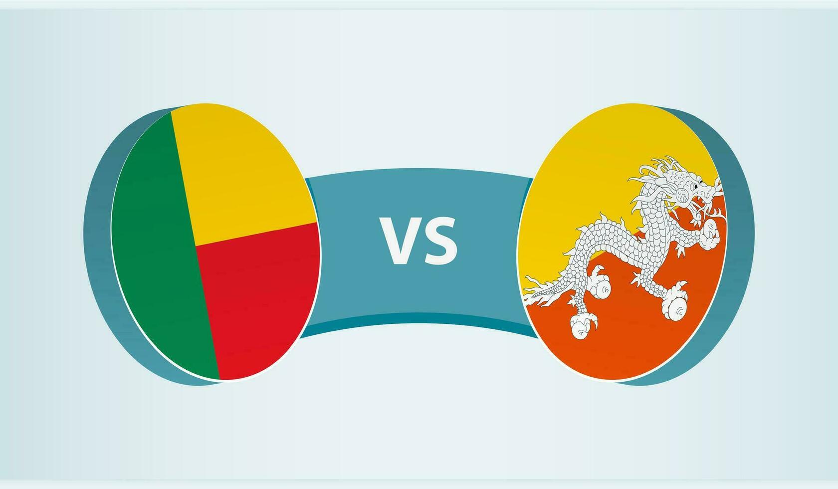 Benin versus Bhutan, team sports competition concept. vector