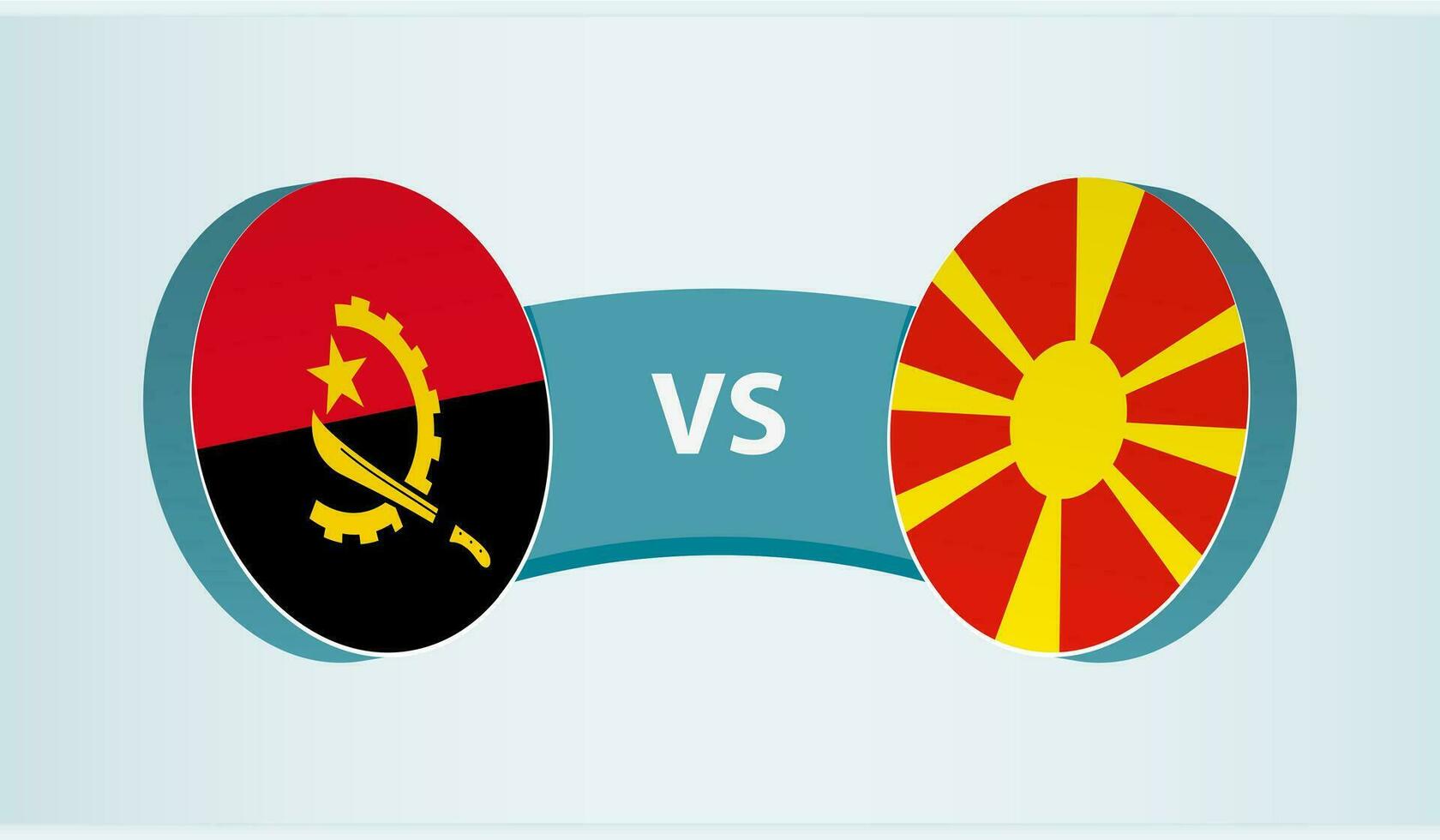 Angola versus Macedonia, team sports competition concept. vector