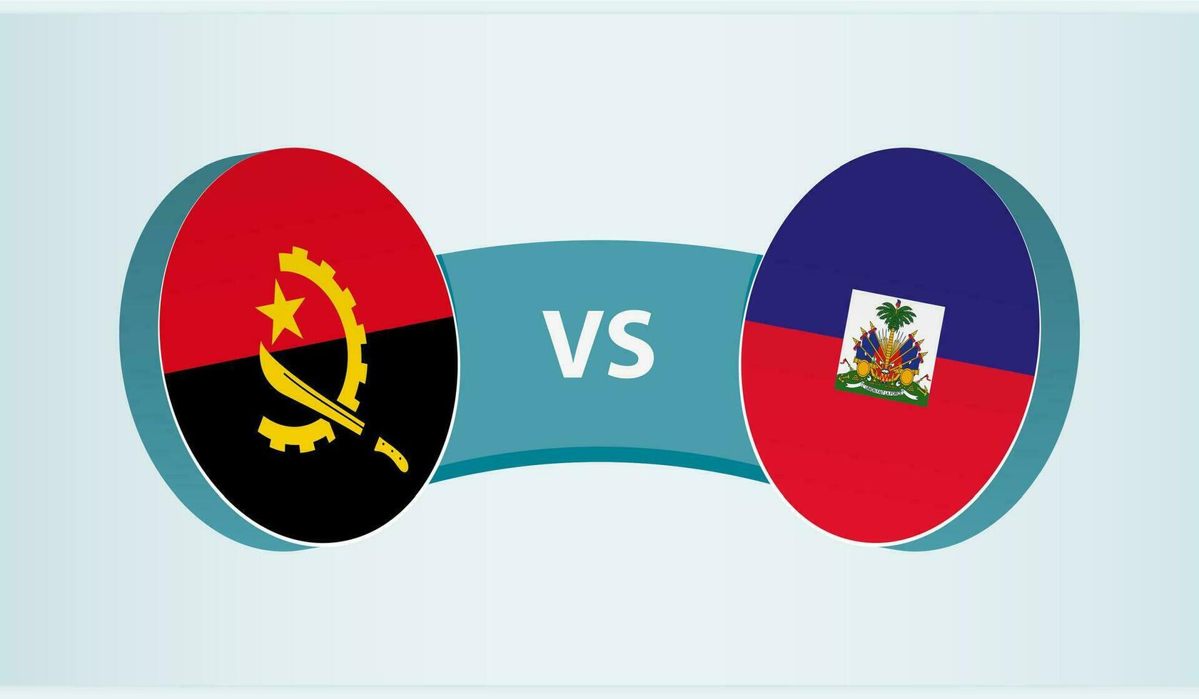 Angola versus Haiti, team sports competition concept. vector