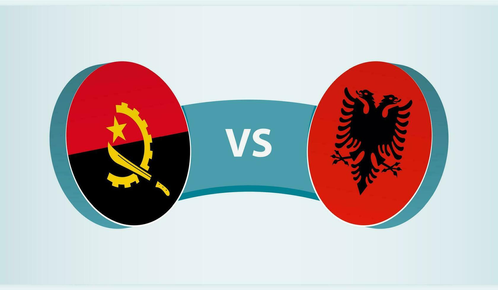 Angola versus Albania, team sports competition concept. vector