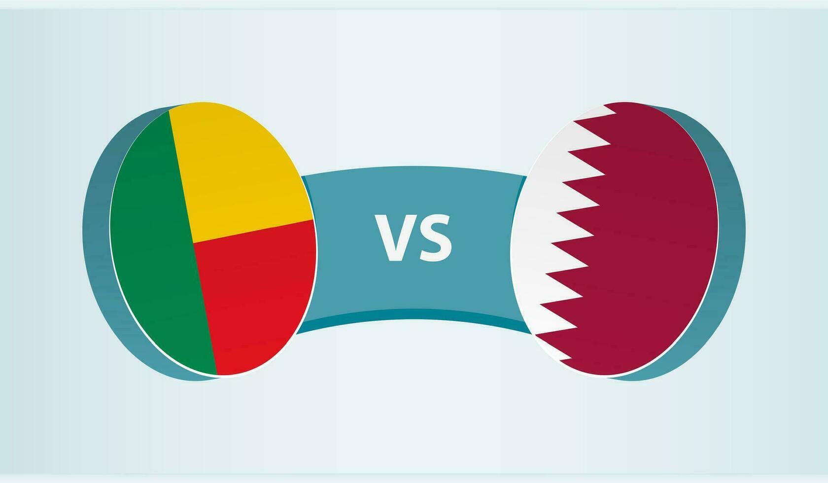 Benin versus Qatar, team sports competition concept. vector