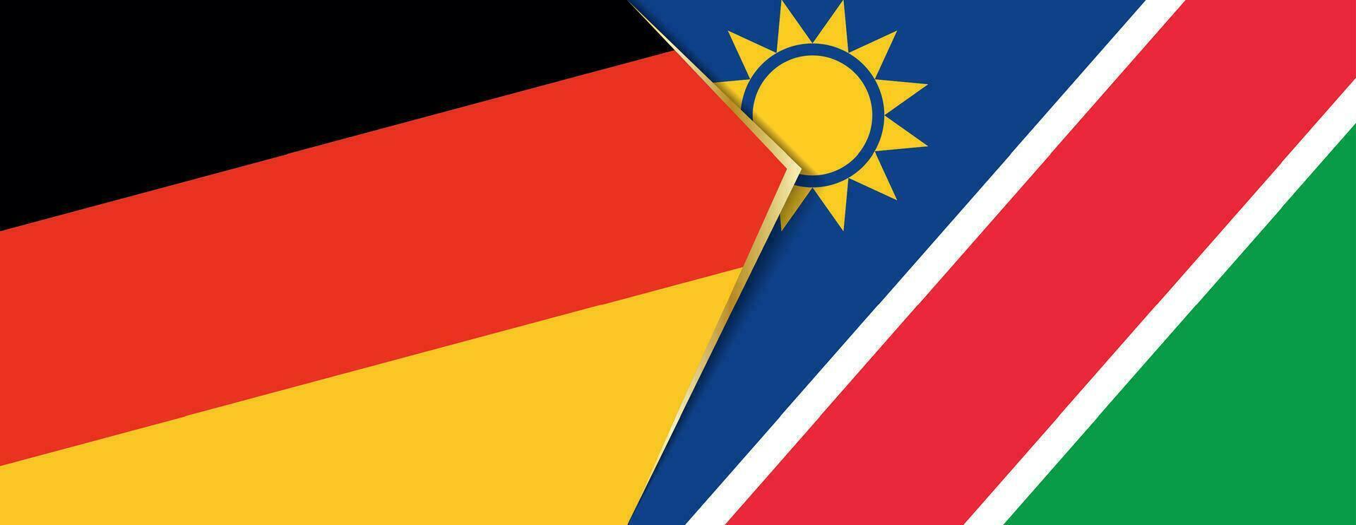Germany and Namibia flags, two vector flags.