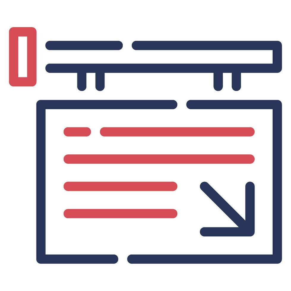 Arrival Board Icon Illustration, for uiux, web, app, infographic, etc vector