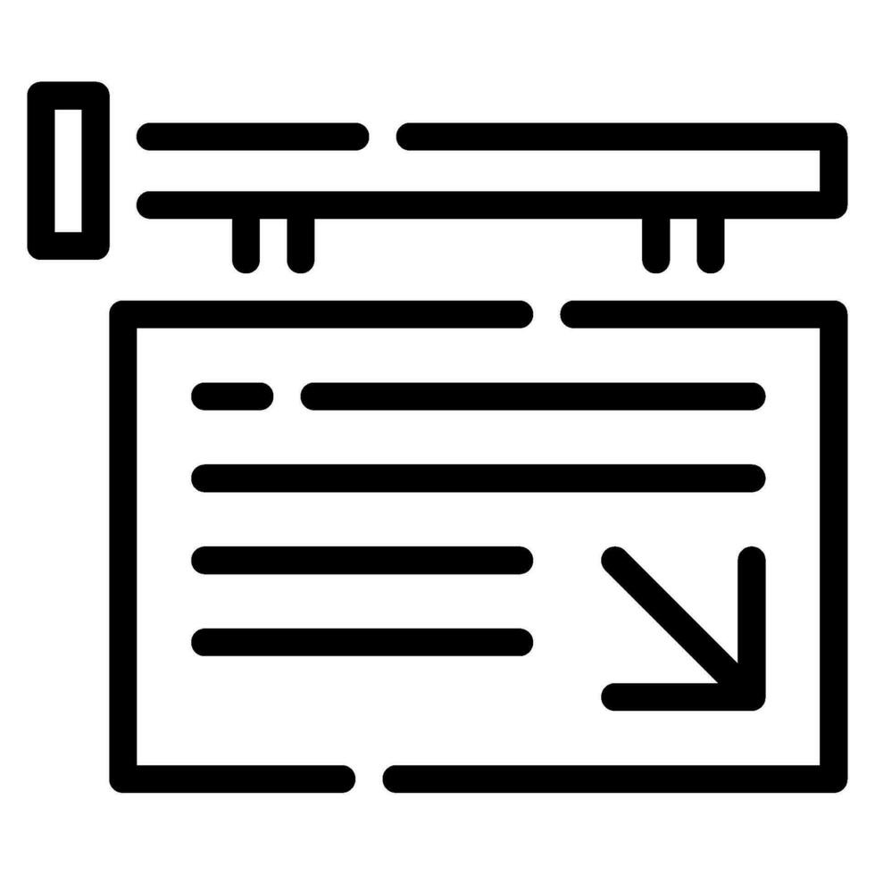 Arrival Board Icon Illustration, for uiux, web, app, infographic, etc vector