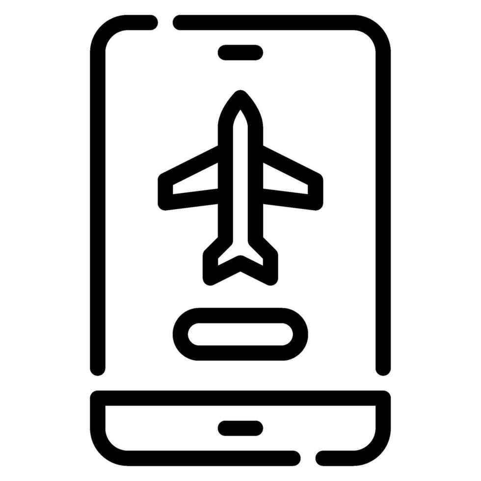 Mobile Boarding Pass Icon Illustration, for uiux, web, app, infographic, etc vector