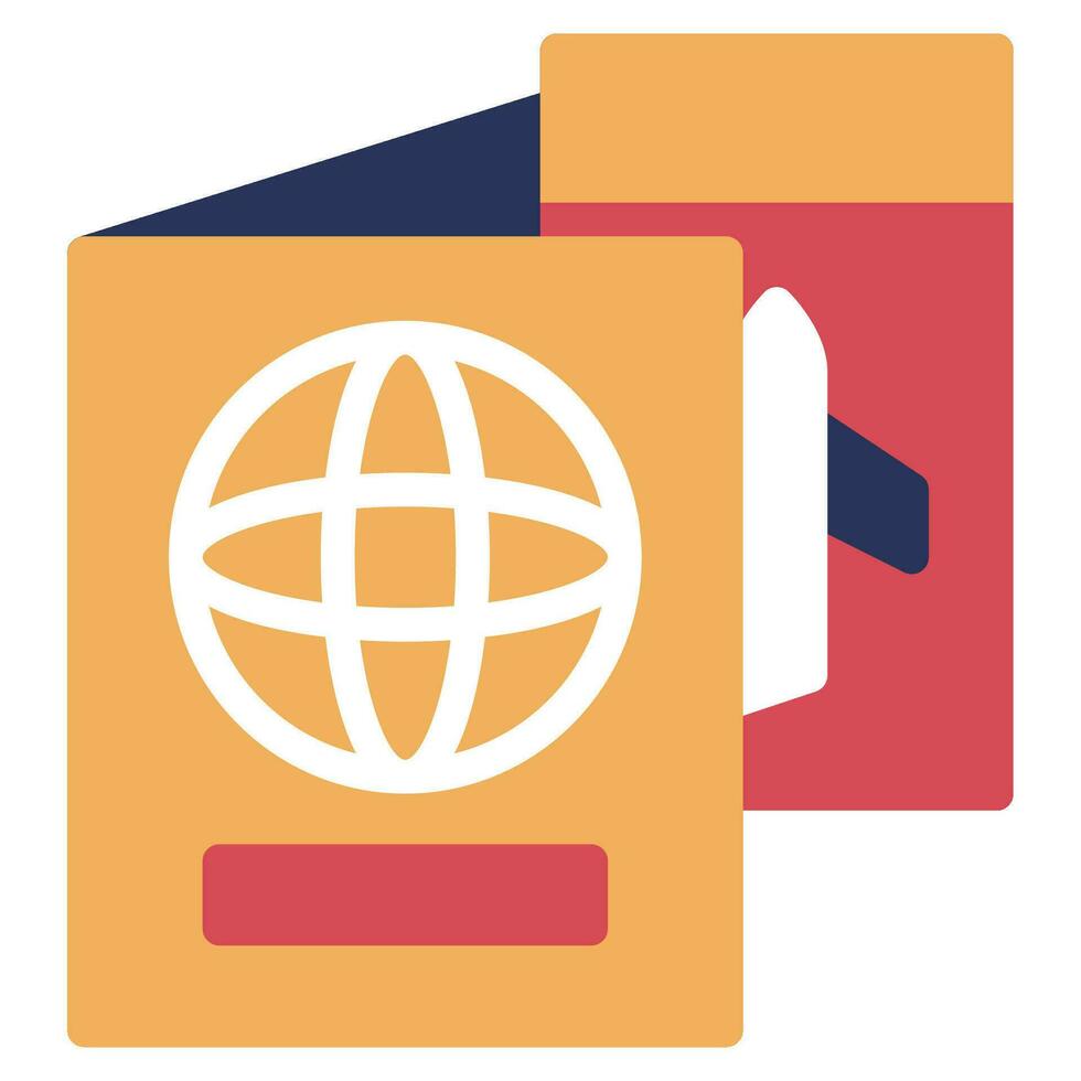 pasaporte icono ilustración, para uiux, web, aplicación, infografía, etc vector
