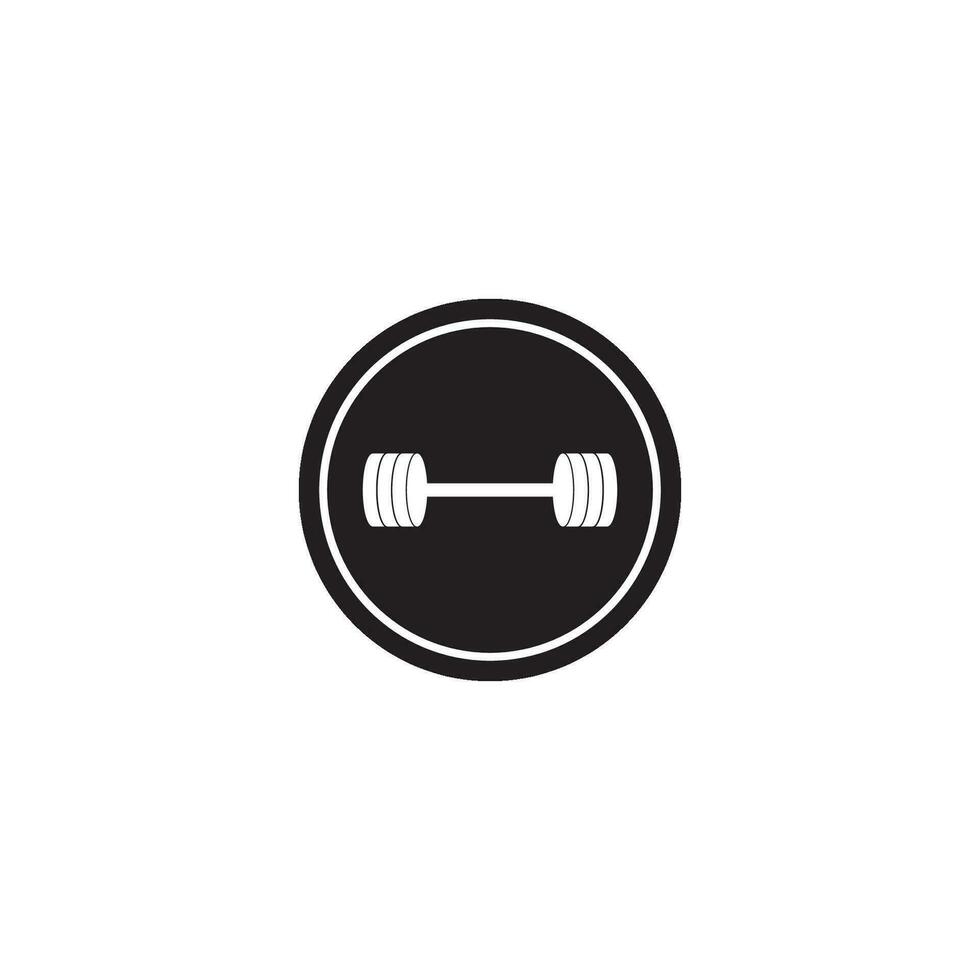 barbell icon vector