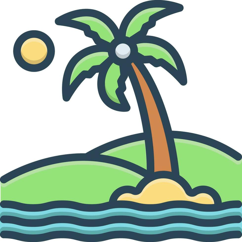 color icon for tropical vector