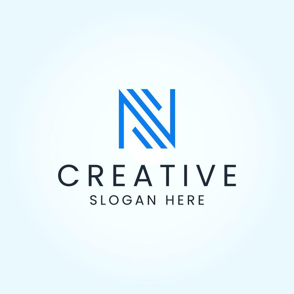 Initial Letter N Logo Design Vector Illustrations