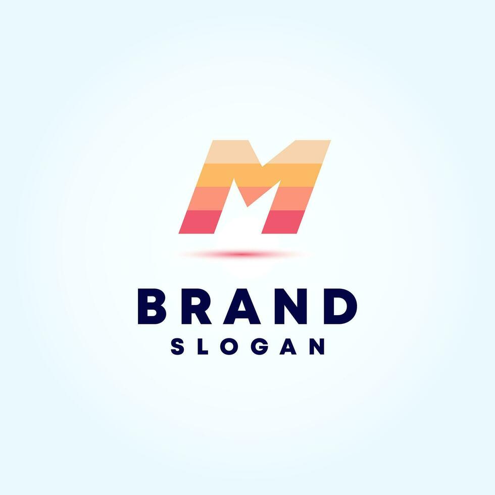 Creative and Modern Letter M Logo Design Vector Image