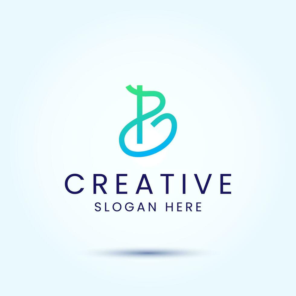 Abstract Letter PG logo design vector template