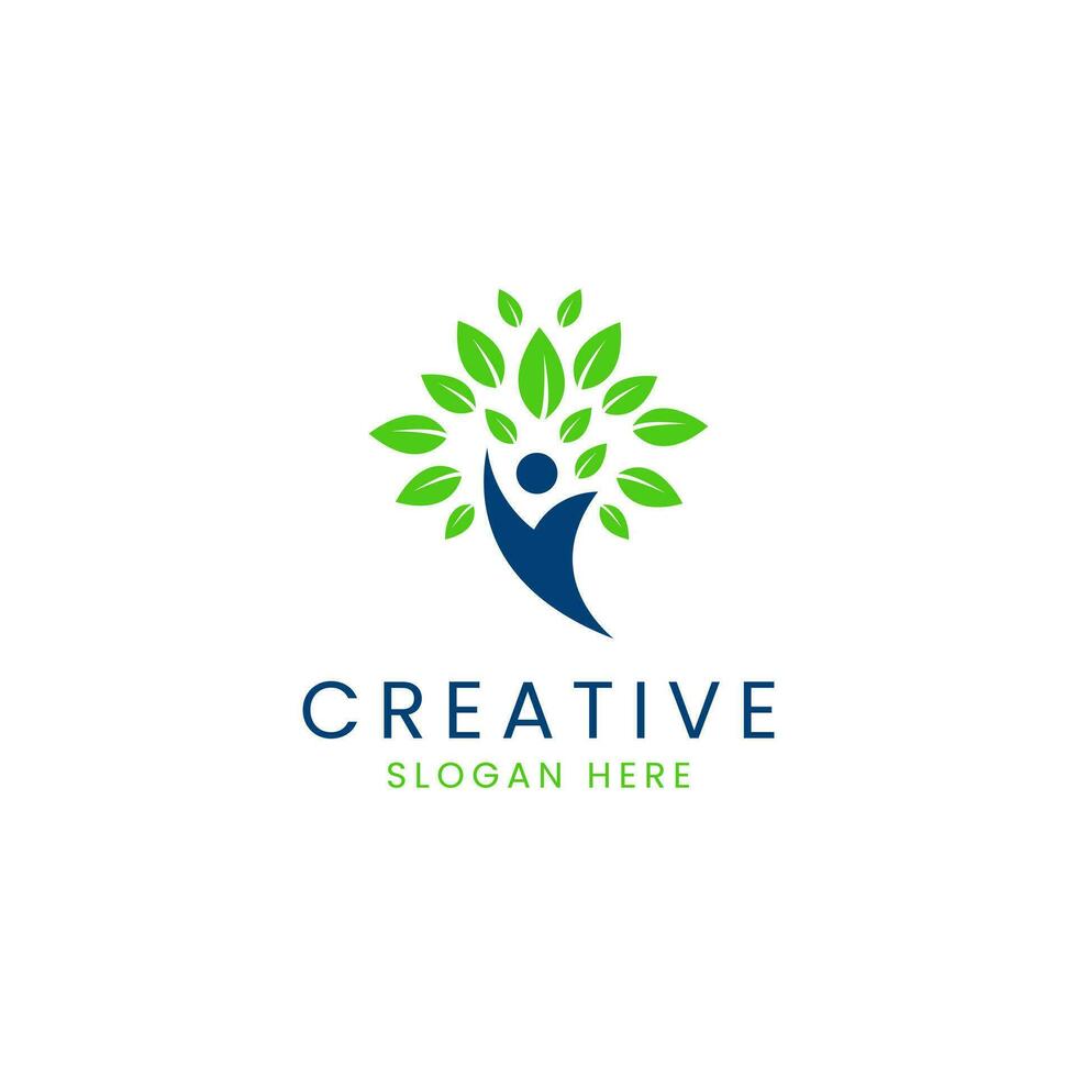 Natural Medical Health Logo Design Vector Template