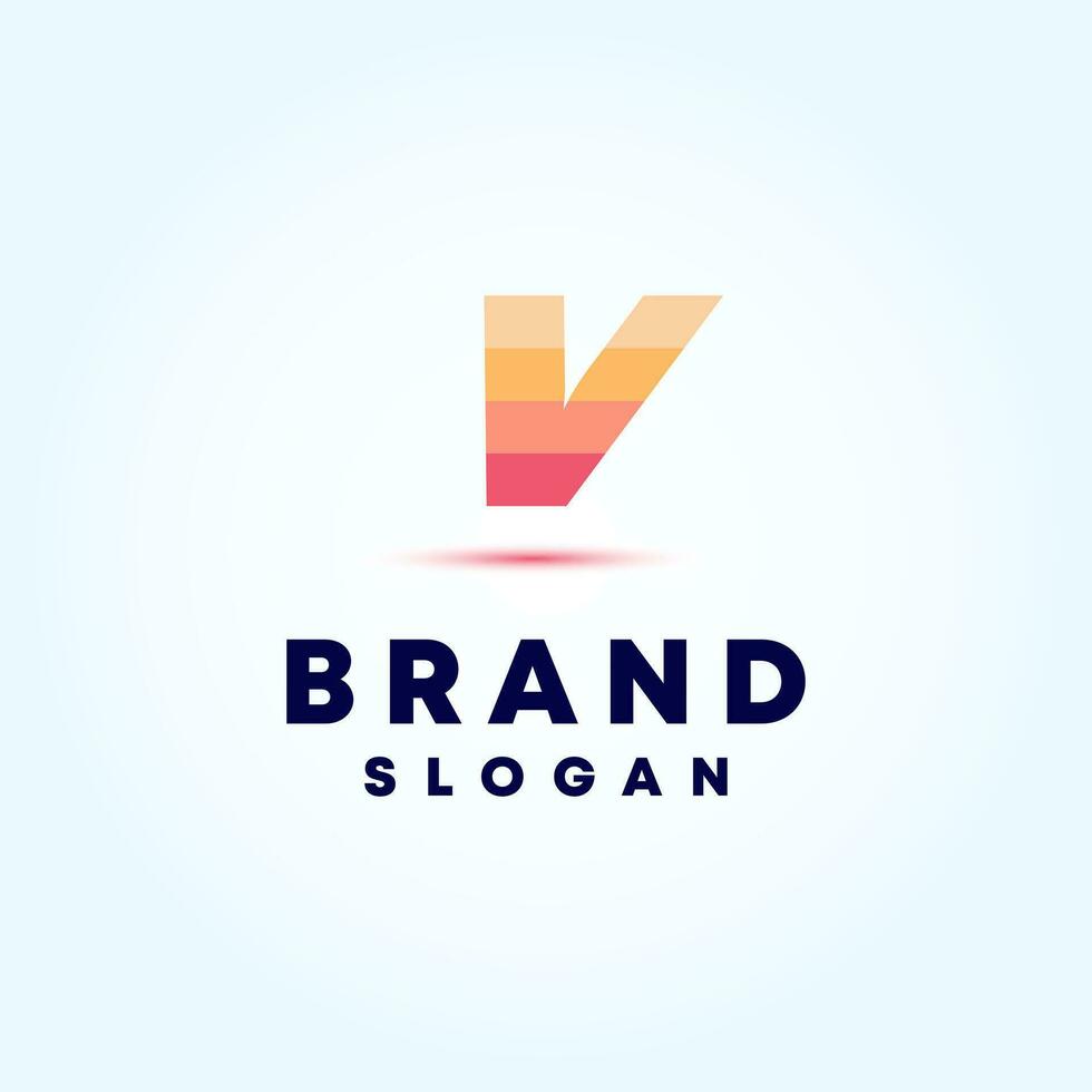 Abstract Letter V Logo Design Vector Template