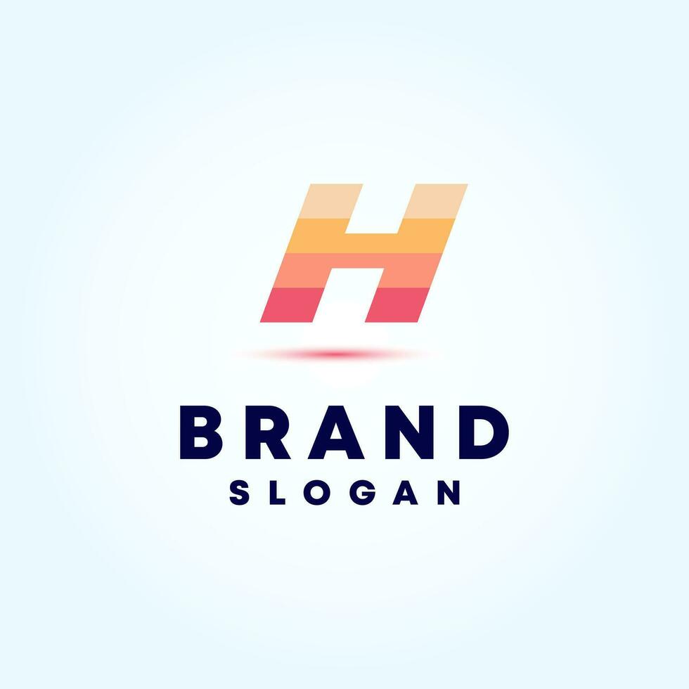 Creative and Modern Letter H Logo Design Vector Image