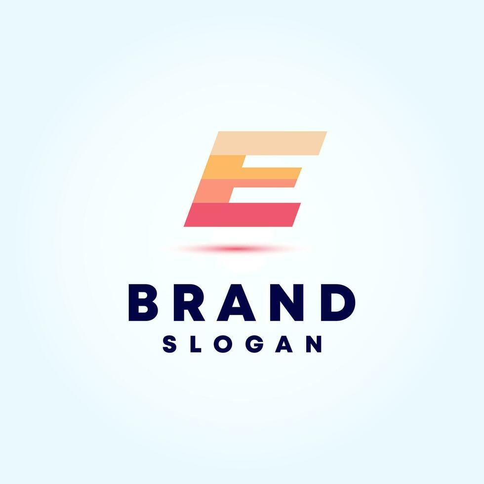 Creative and Modern Letter E Logo Design Vector Image