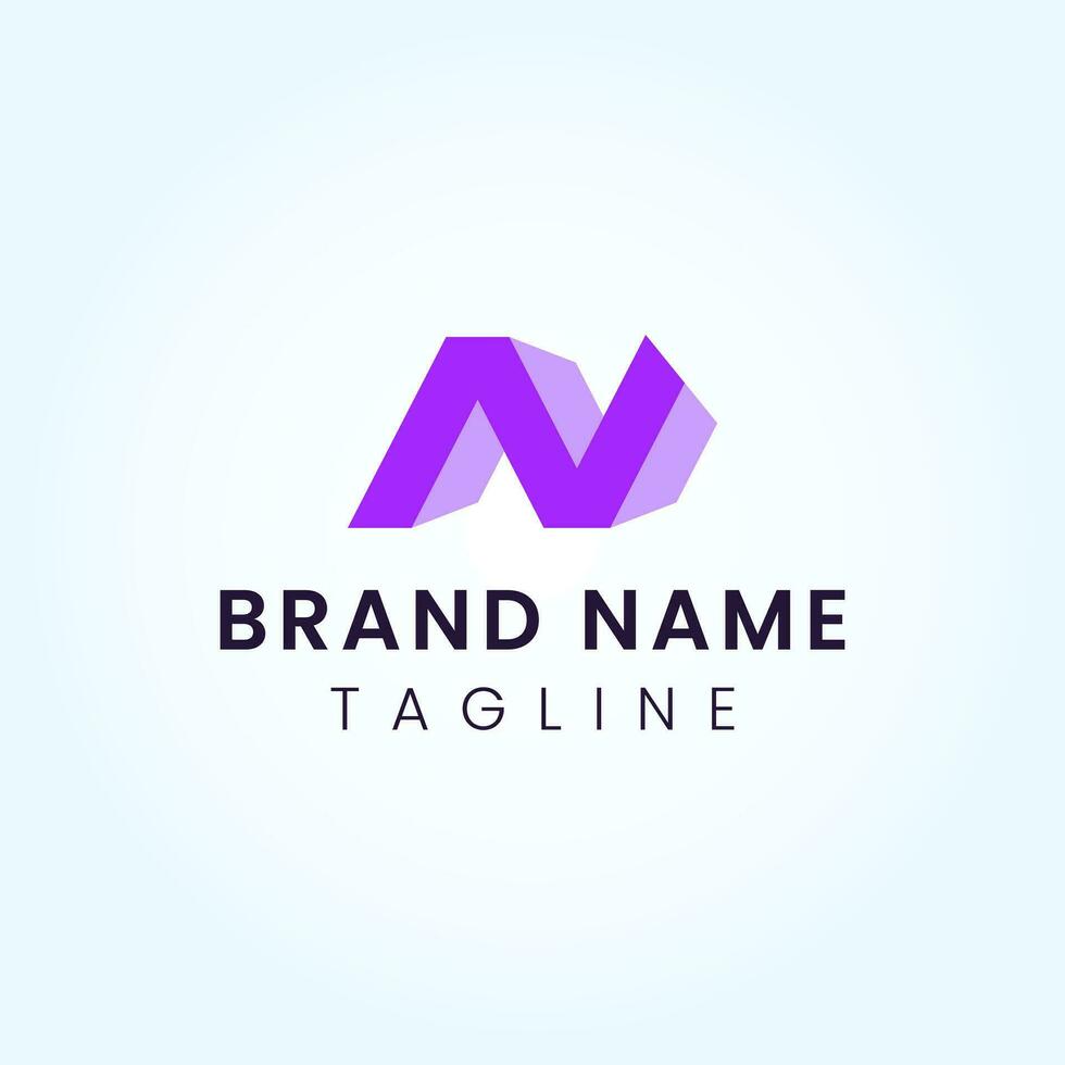 Creative and Modern Letter N Logo Design Vector Image