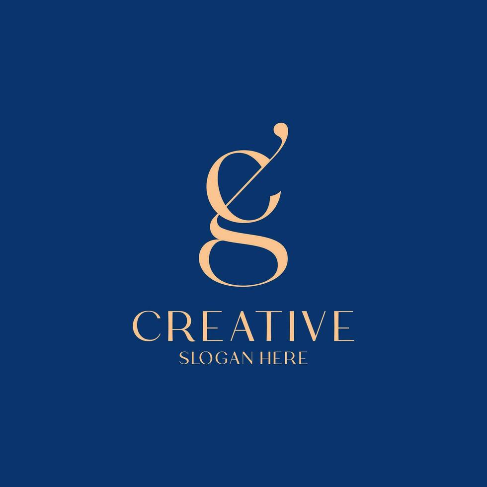 Creative Letter GE Logo Monogram Vector Image