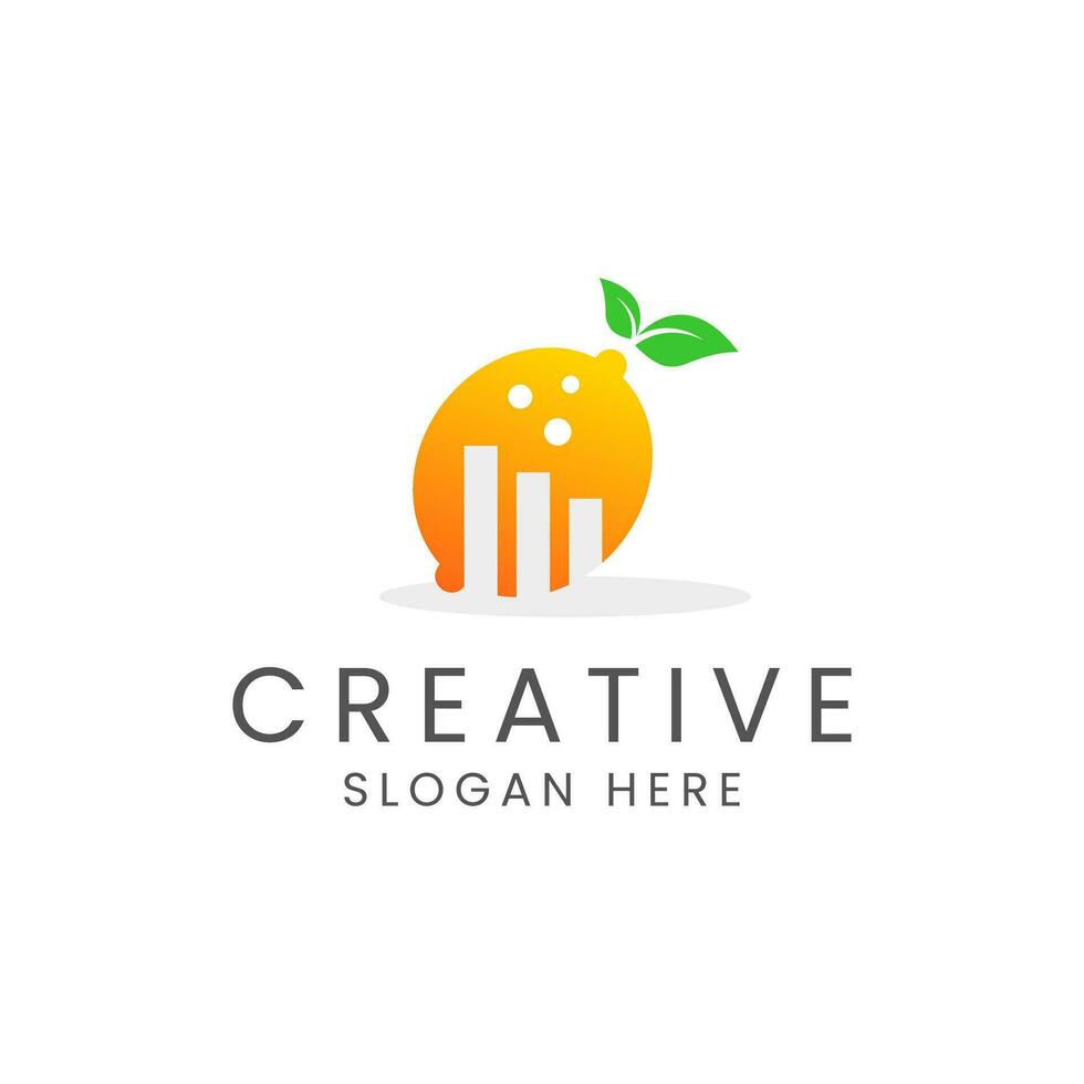 Modern Orange finance logo design vector image