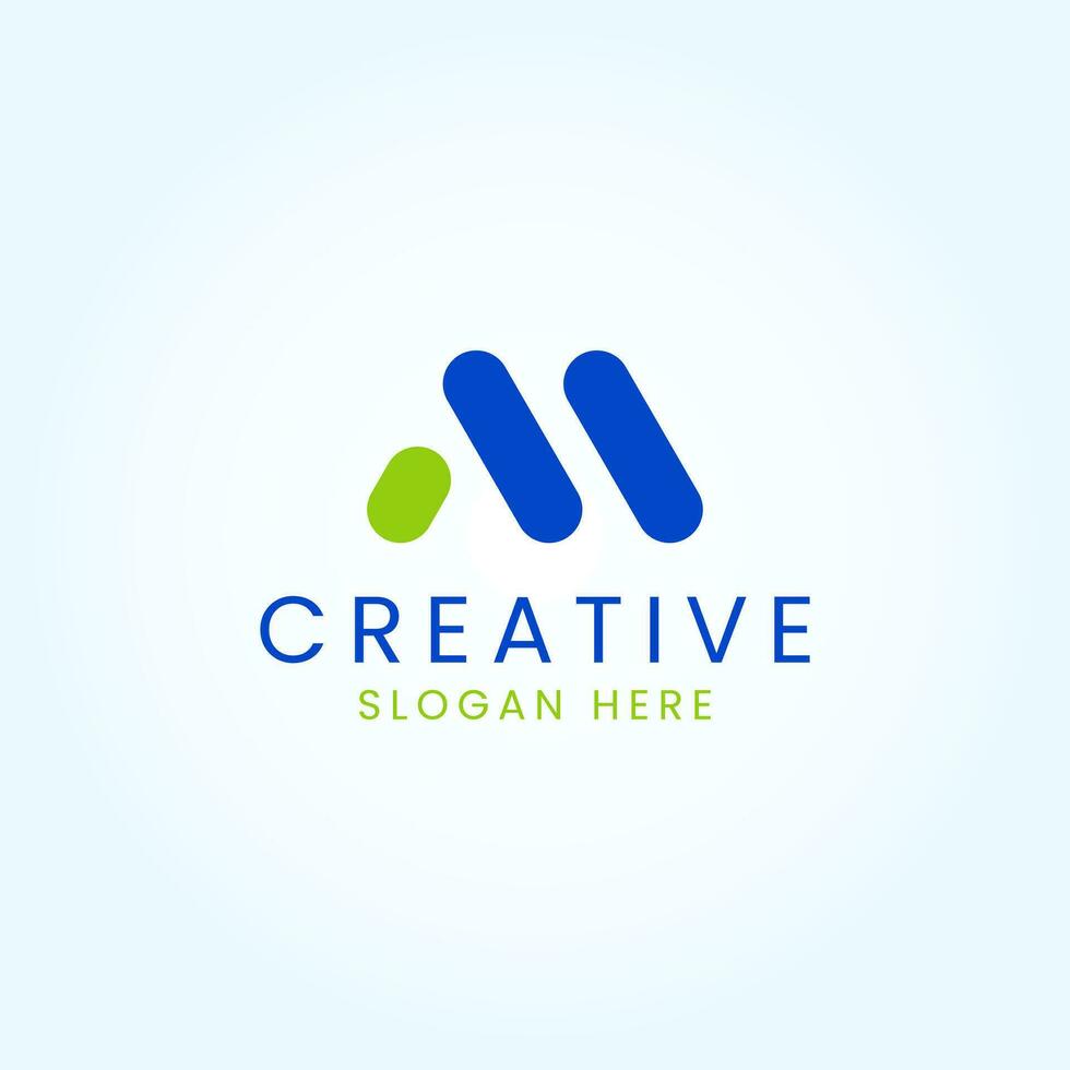 Creative and Modern Letter M Logo Design Vector Image