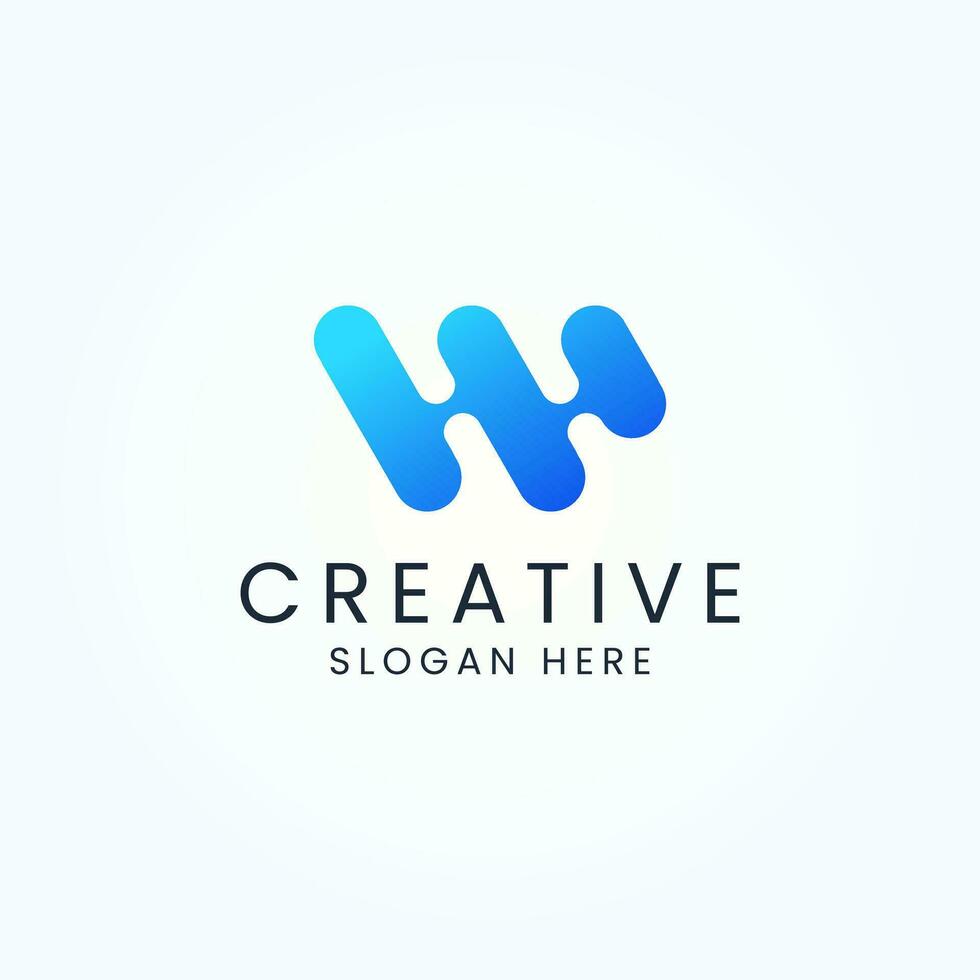 Initial Letter W Logo Design Vector Illustrations