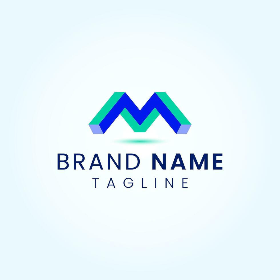 Abstract Letter M Logo Design Vector Template