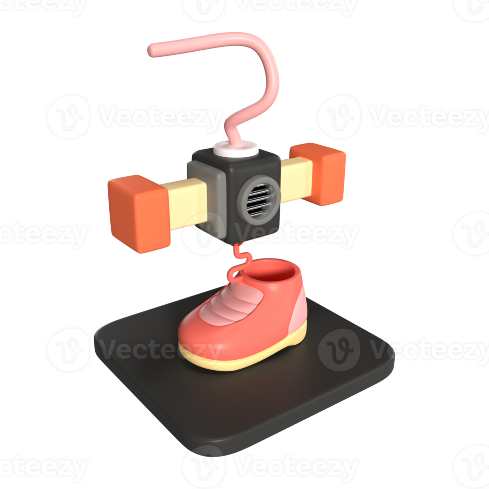 Printing Shoe 3D Illustration Icon png