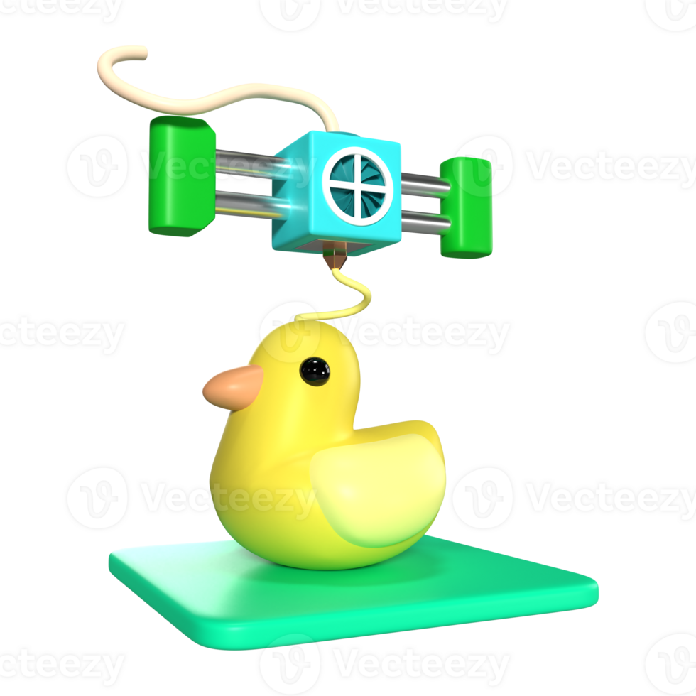 Printing Character 3D Illustration Icon png