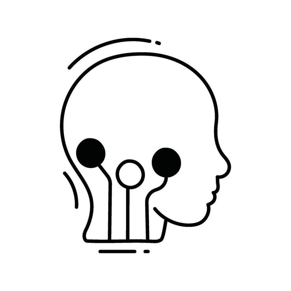 Artificial intelligence doodle Icon Design illustration. Science and Technology Symbol on White background EPS 10 File vector