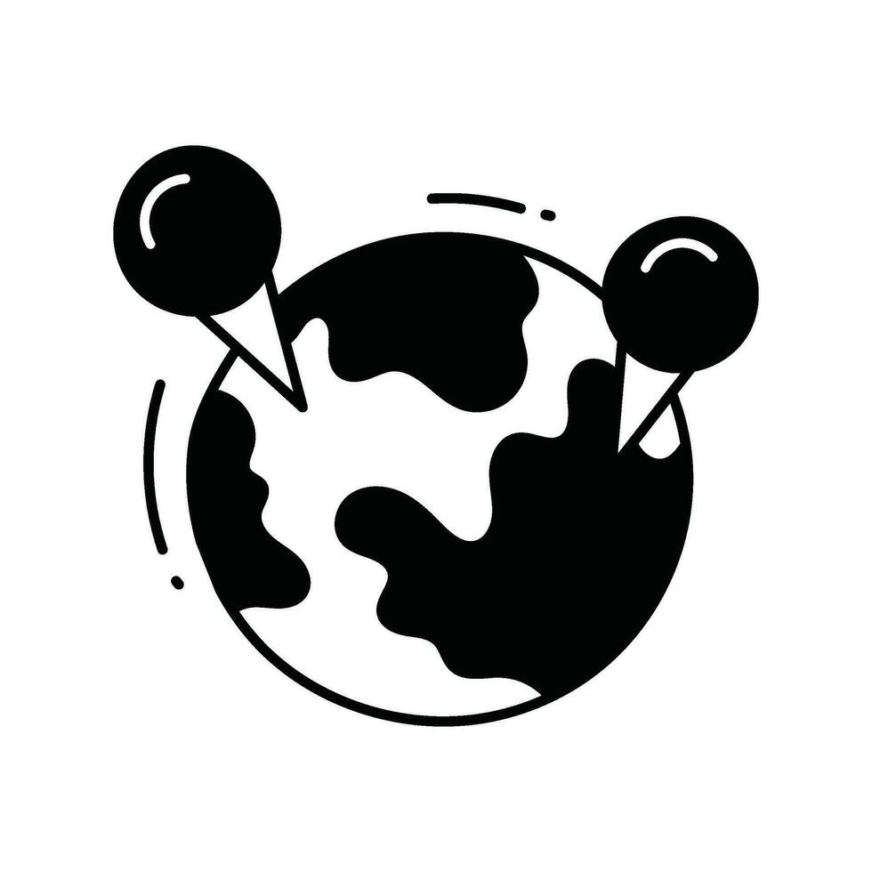 Geography doodle Icon Design illustration. Science and Technology Symbol on White background EPS 10 File vector