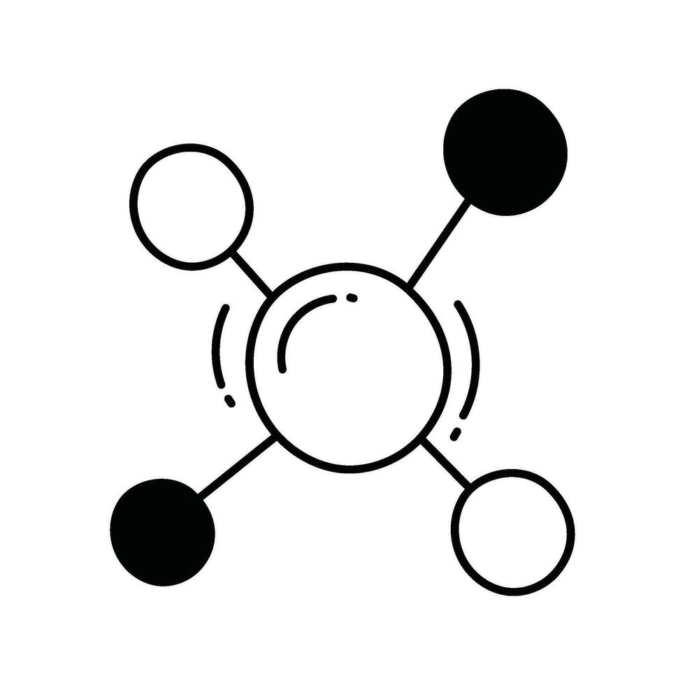 Connection doodle Icon Design illustration. Science and Technology Symbol on White background EPS 10 File vector