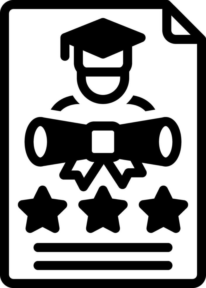solid icon for graduates vector