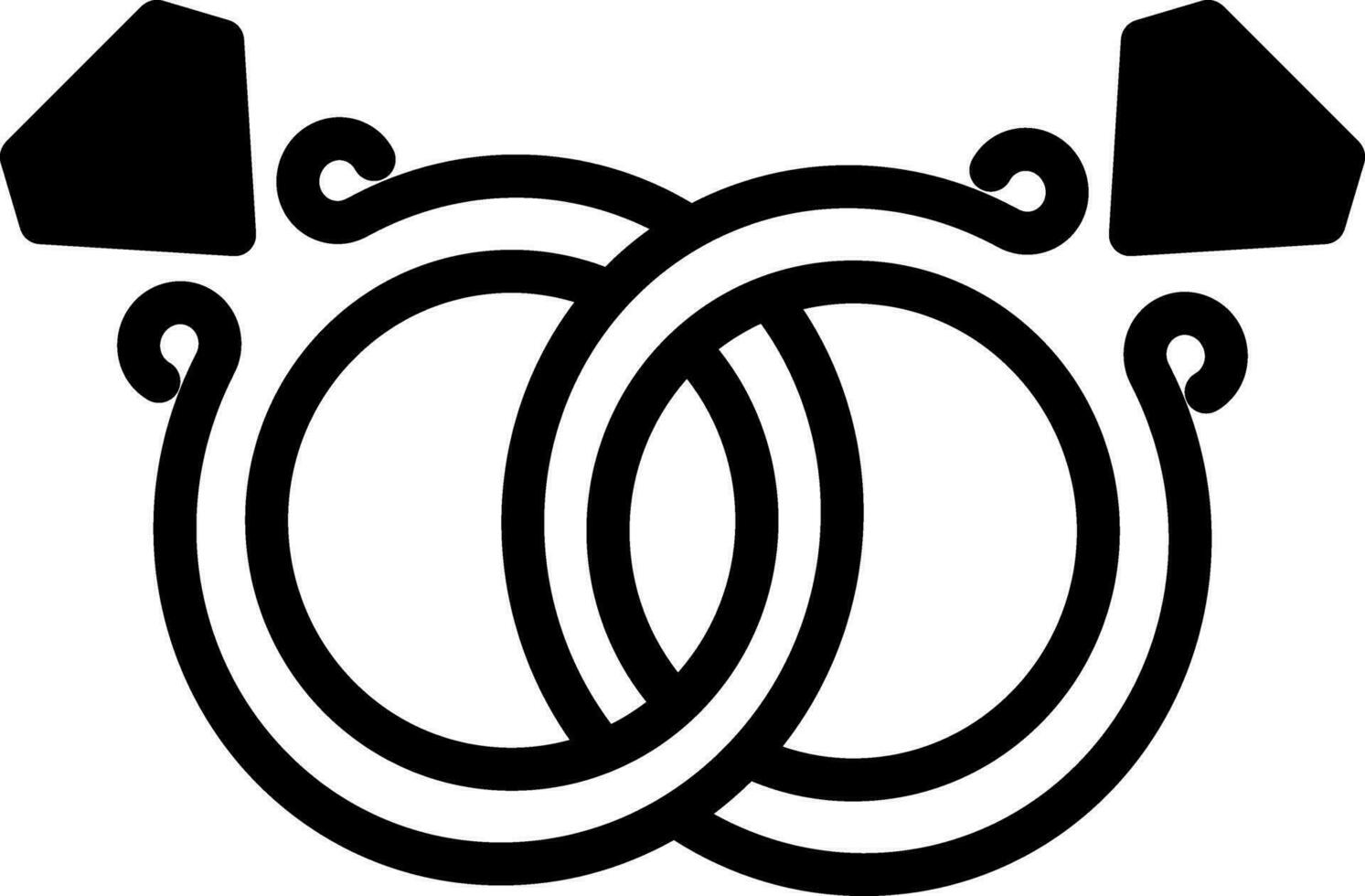 solid icon for ringsrings vector