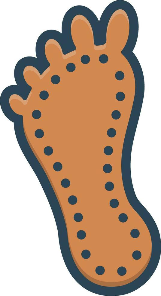 color icon for sole vector