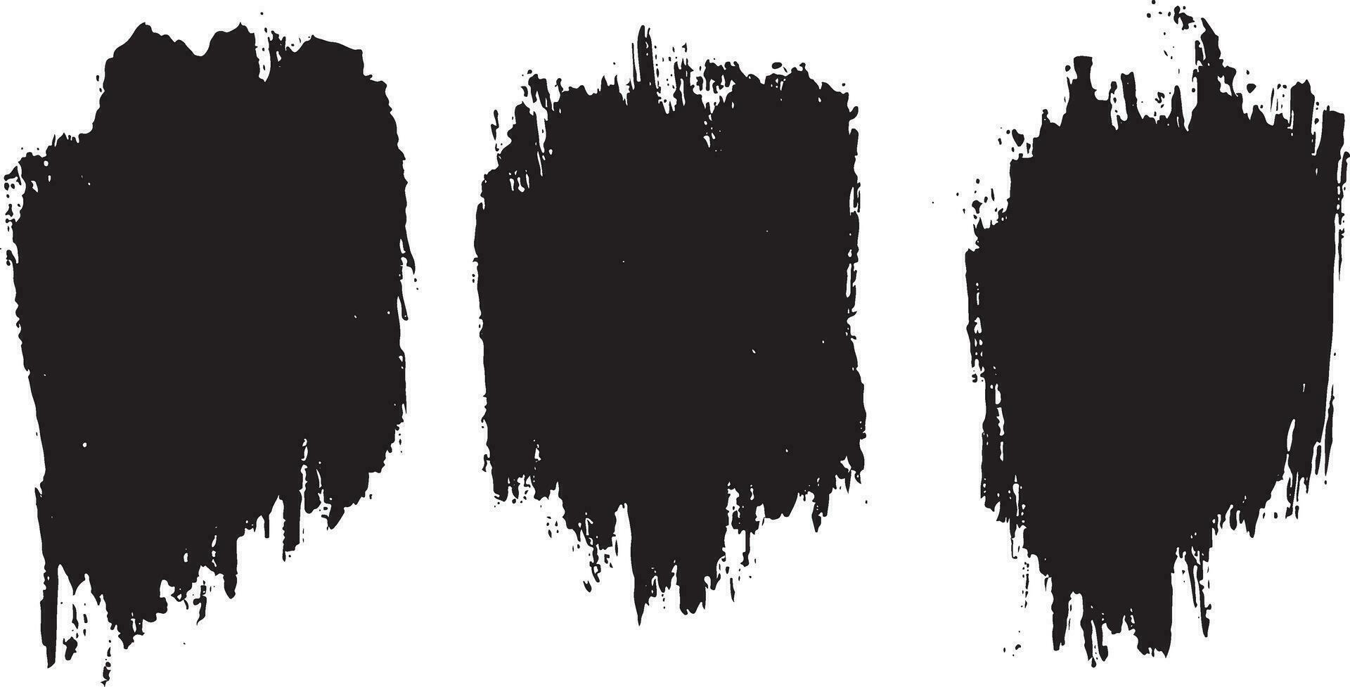 Grunge ink vector black brush stroke