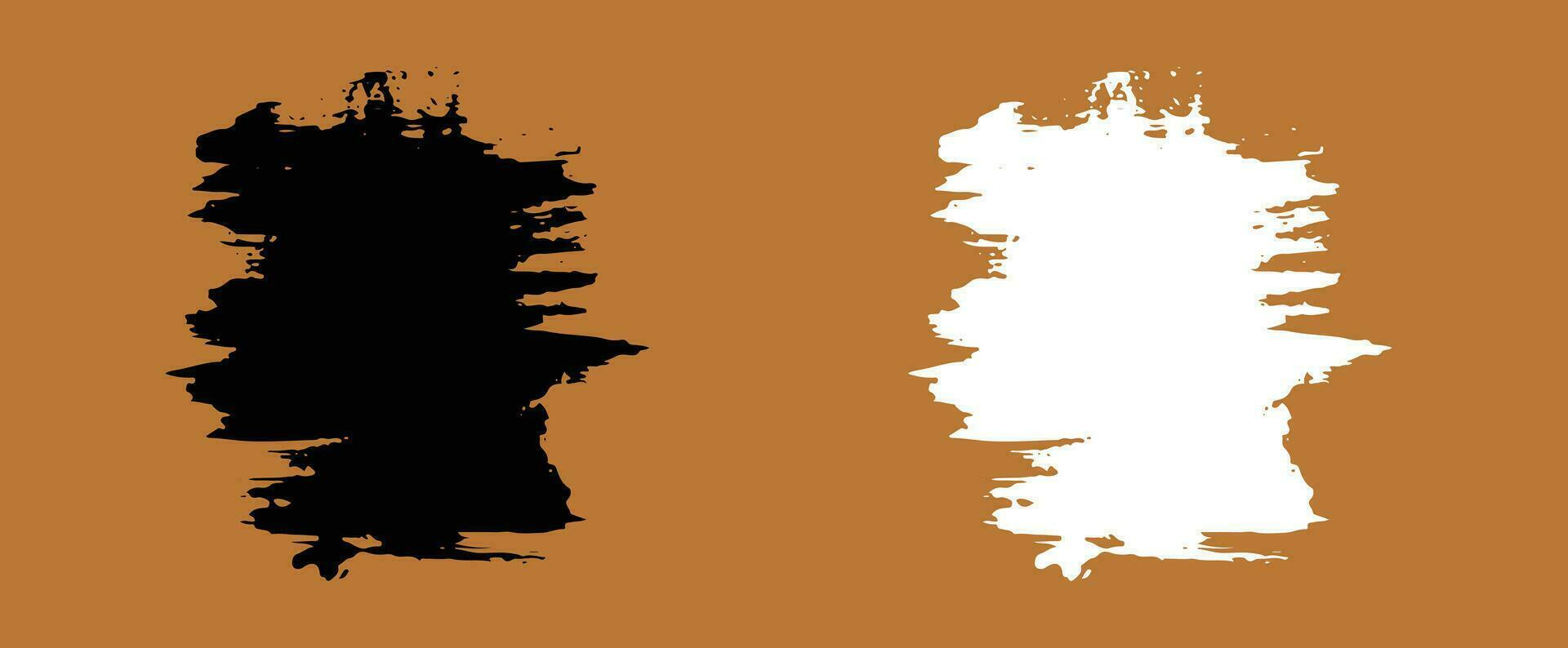 Vector paint different grunge brush stroke