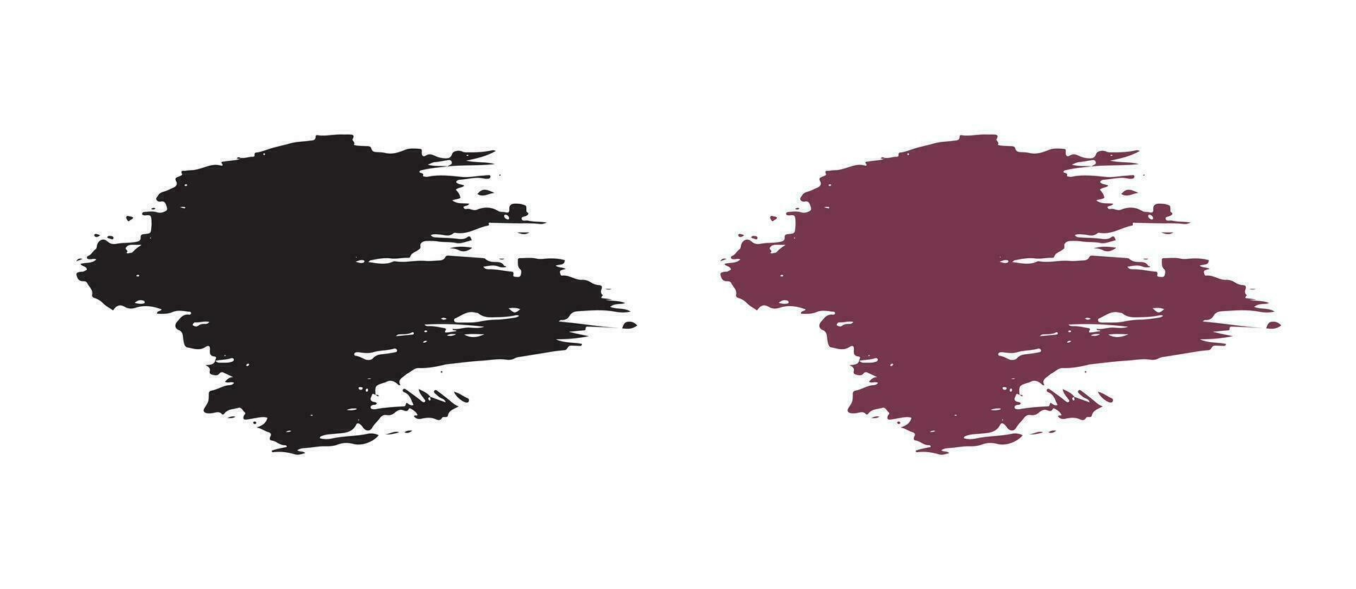 Different brush stroke splash vector