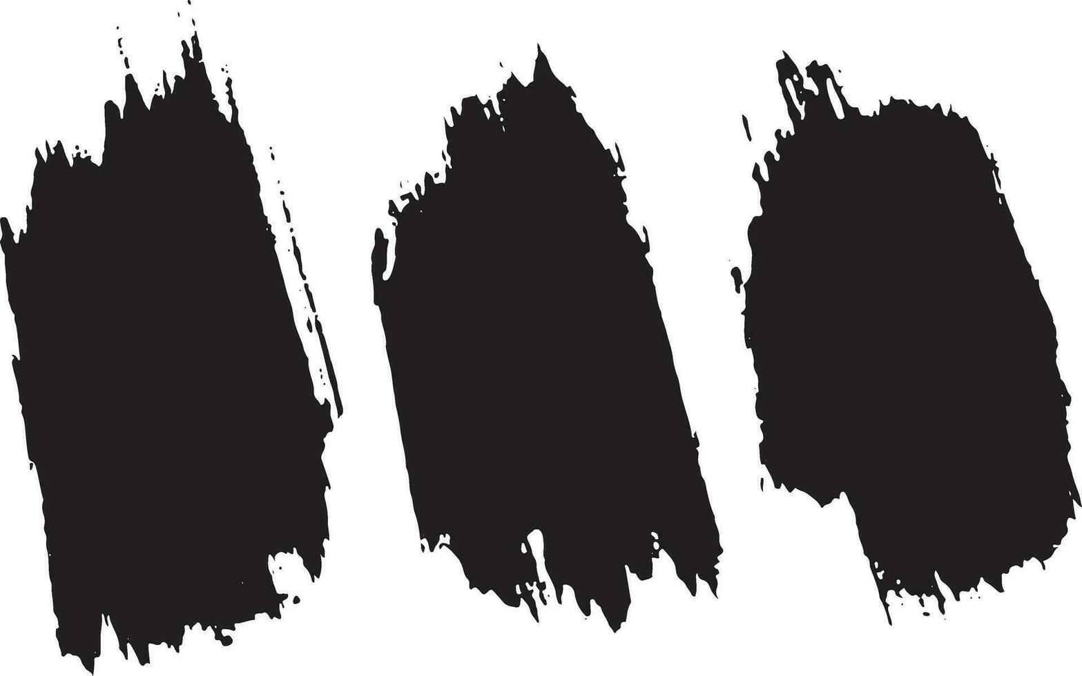 Creative black color grunge texture brush stroke vector