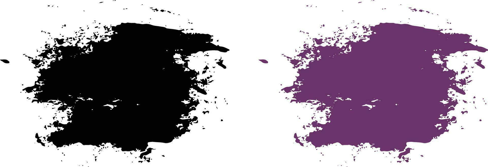 Different grunge brush stroke vector
