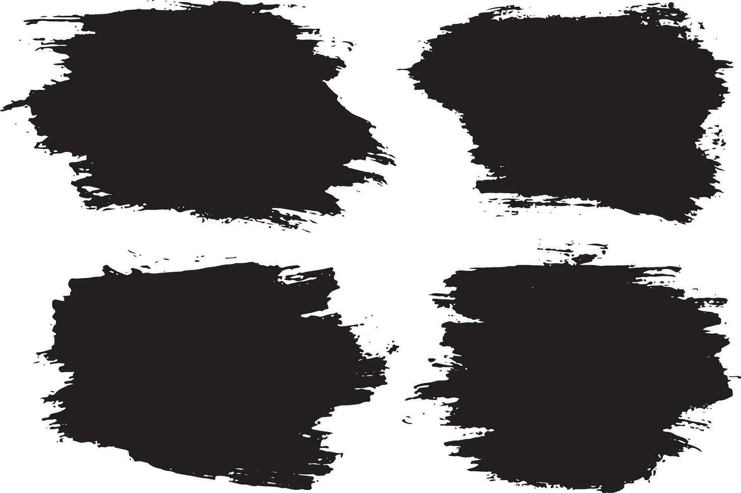 Black hand painted vector brush