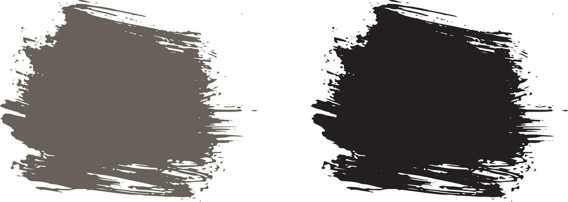 Vector set of grunge splatter illustration brush stroke