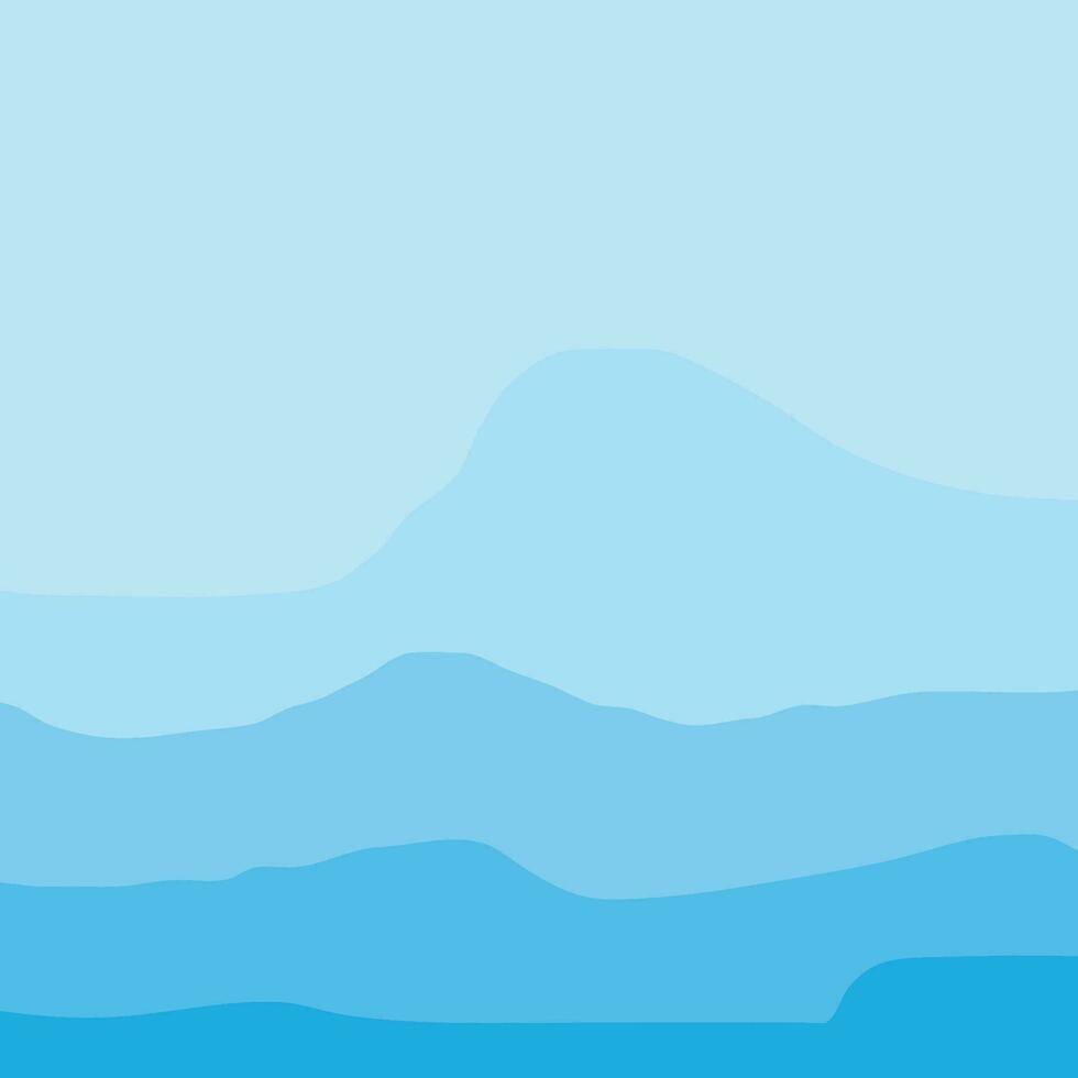 Water Wave Background Design, Abstract Vector Blue Ocean Walpaper Template