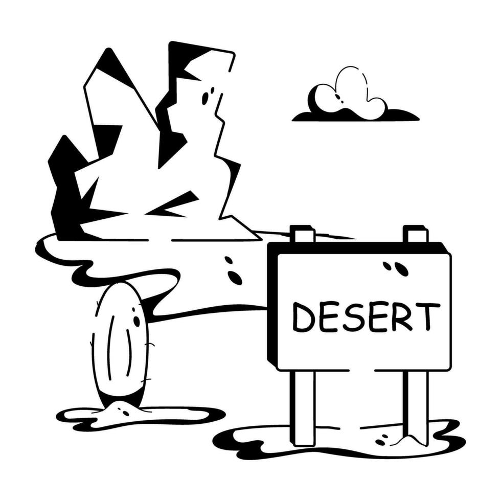 Trendy Desert Sign vector