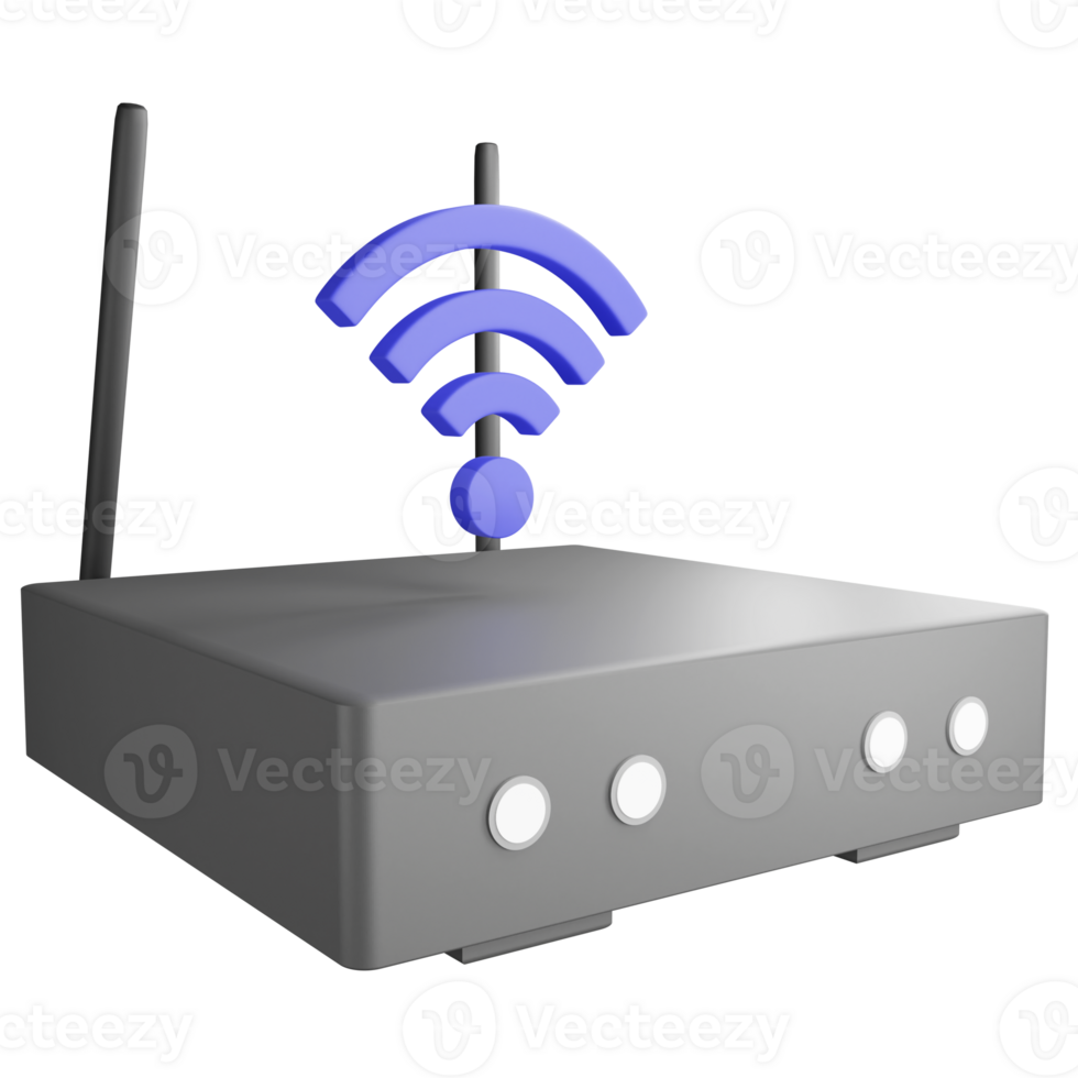 Wifi routeur clipart plat conception icône isolé sur transparent arrière-plan, 3d rendre La technologie et cyber Sécurité concept png