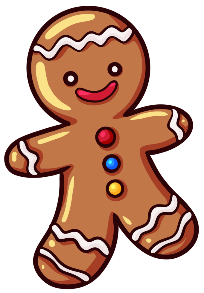 cute christmas element in cartoon style png