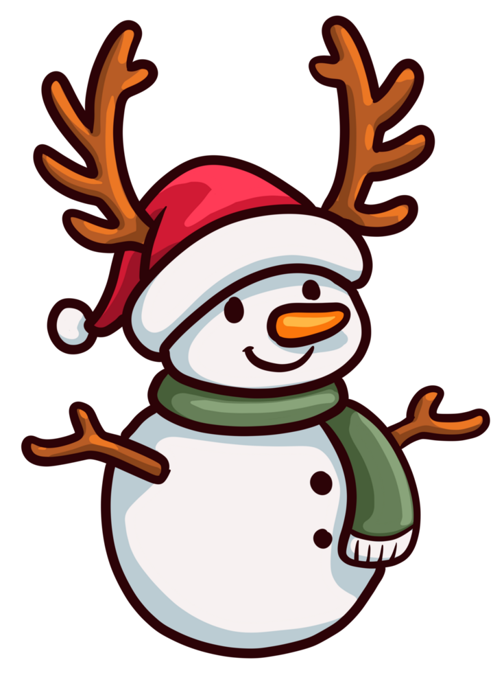 cute christmas element in cartoon style png