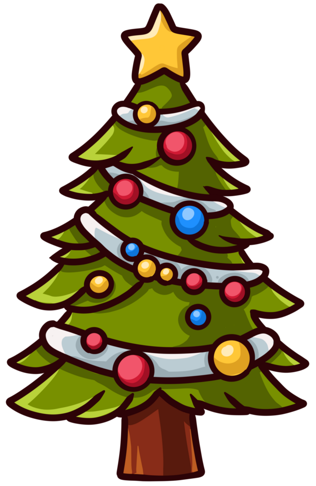 cute christmas element in cartoon style png