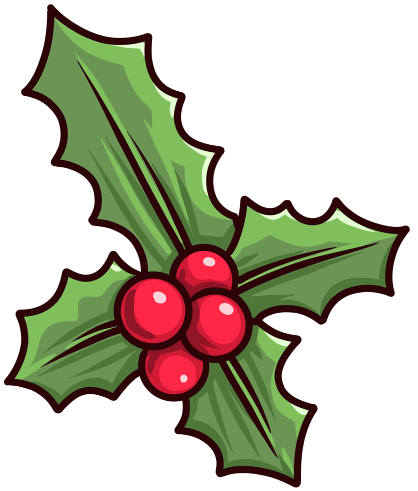cute christmas element in cartoon style png