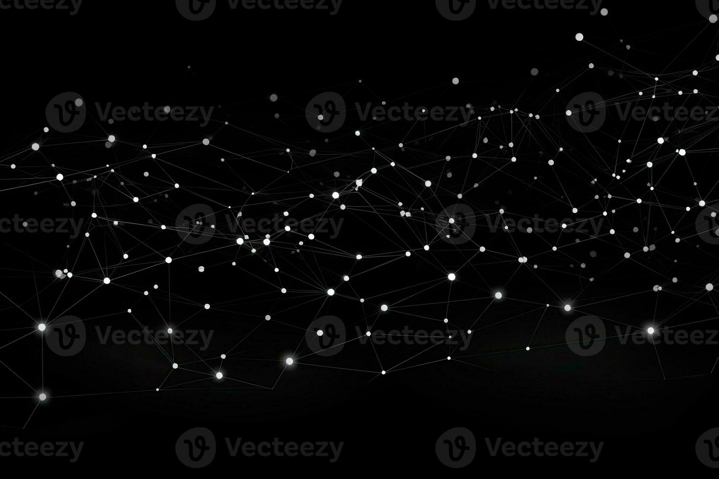 Abstract polygonal space low poly dark background with connecting dots and lines, Digital background with a complex network of dots and lines interconnected, Digital web pattern, AI Generated photo